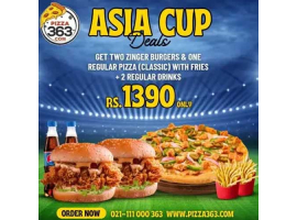 Pizza 363 Offers Asia Cup Deal 6 For Rs.1390/-
